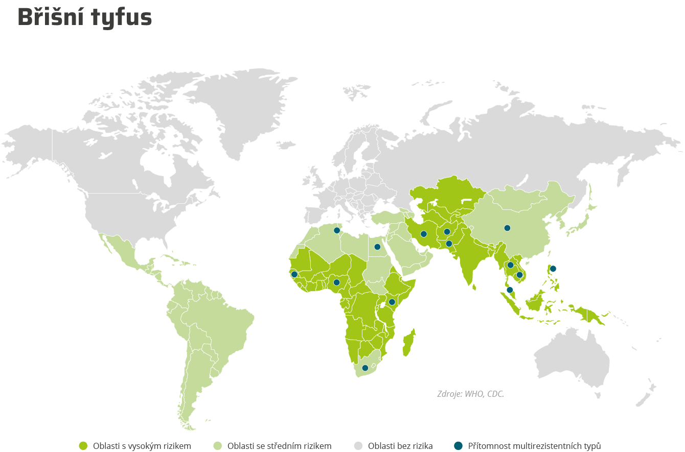 Kde se vyskytuje brisni tyfus?